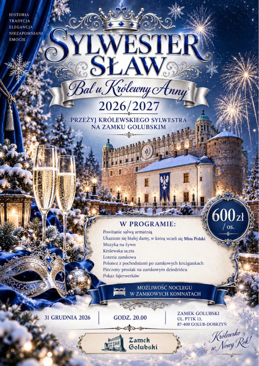 SYLWESTER SŁAW – Bal u Królewny Anny 2026/2027